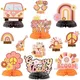 12Pcs Hippie Boho Honeycomb Centerpieces Groovy Baby Shower Decor Party Supplies Kids Favors Table