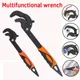 1Pc 14-30/30-60mm Universal Key Pipe Wrench Open End Spanner Carbon Steel Snap Grip Tool Plumber