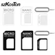 Convert Nano SIM Card to Micro to Standard Adaptor stand Standard Size Sim Card For iPhone X 7 8