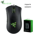 Mouse da gioco cablato essenziale Razer DeathAdder originale 6400DPI sensore ottico 5 pulsanti