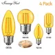 Ampoule LED décorative vintage lampe à lave de lustre ampoule de remplacement verre orange ambre