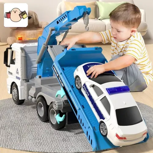 Große Abschlepp wagen Spielzeug-LKWs mit Haken und Auto für Jungen ziehen LKW-Spielzeug mit Licht