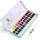 MeiLiang Watercolor Paint Set 36/48 Vivid Colors in Pocket Box with Metal Ring and Brush Perfect