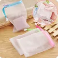 10pcs Facial Cleanser Manual Foaming Net Bag Wash Face Soap Liquid Soap Whipped Mousse Bath Shower