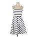 Draper James Casual Dress - Mini Square Sleeveless: White Print Dresses - New - Women's Size 10