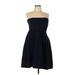 Gap Casual Dress - Party Strapless Sleeveless: Blue Solid Dresses - Women's Size 14