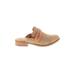Kork-Ease Mule/Clog: Slip-on Stacked Heel Casual Tan Solid Shoes - Women's Size 7 - Round Toe