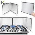 Foldable Kitchen Gas Stove Baffle Plate Frying Pan Oil Splash Protection Screen Nonstick Oil
