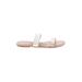 Sandals: White Solid Shoes - Women's Size 10 - Open Toe