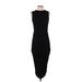 Venus Casual Dress - Bodycon Crew Neck Sleeveless: Black Solid Dresses - Women's Size Small