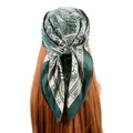 Foulard imprimé de luxe pour femme écharpe de cou bande de sauna décorative petit foulard doux