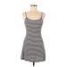 Brandy Melville Casual Dress - Mini: Gray Stripes Dresses