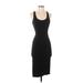 Popular 21 Casual Dress - Bodycon: Black Solid Dresses - Women's Size Small