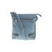 Crossbody Bag: Pebbled Blue Solid Bags