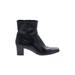 Nine West Ankle Boots: Black Solid Shoes - Women's Size 7 - Almond Toe