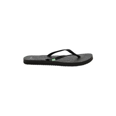 Sanuk Flip Flops: Black Shoes - Women's Size 10 - Open Toe