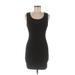 Guess Casual Dress - Bodycon Scoop Neck Sleeveless: Black Solid Dresses - Women's Size Medium