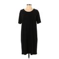 Norma Kamali Casual Dress - Shift: Black Solid Dresses - Women's Size X-Small
