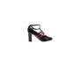 Newport News Heels: Pumps Chunky Heel Cocktail Black Solid Shoes - Women's Size 7 1/2 - Open Toe