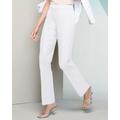 Blair Women's Slimtacular® Straight Leg Pull-On Pants - White - L - Misses