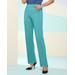 Blair Women's Slimtacular® Ponte Knit Straight Leg Pants - Blue - 3X - Womens