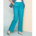 Blair Women's Classic Comfort® Straight Leg Pull-On Pants - Blue - PS - Petite Short