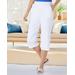 Blair Women's Soft Knit Capri - White - XL - Misses