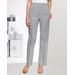 Blair Women's Herringbone Straight Leg Pull-On Pants - Grey - L - Misses