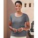 Blair Women's Silky Knit Top - Grey - L - Misses