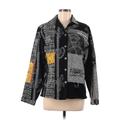 Chico's Design Jacket: Below Hip Black Paisley Jackets & Outerwear - Women's Size Medium - Paisley Wash