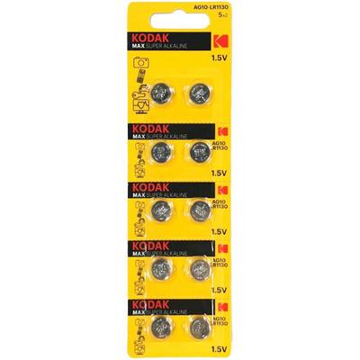 Pkcell - 10 Knopfzellen AG10 Super Alkaline 1.5V kodak Image