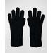 Black Split Cuff Cashmere Gloves