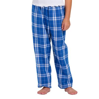 Boxercraft BY6624 Youth Polyester Flannel Pant in Royal/Silver size Large