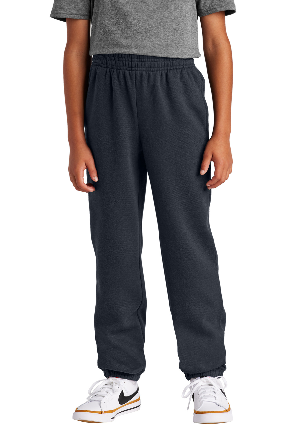 District DT6112Y Youth V.I.T. Fleece Sweatpant in New Navy Blue size XL | Cotton/Polyester Blend