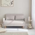 Divano-letto in tessuto - Panam - Scandinavo a 2 posti, gambe in legno chiaro, beige, seduta a