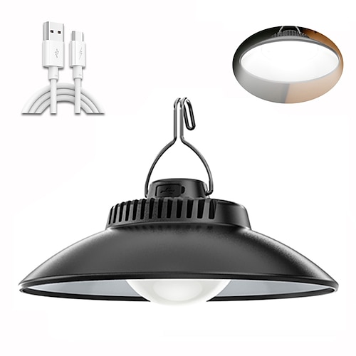 LED-Campingleuchten im Freien wiederaufladbare tragbare Laterne beleuchtet wasserdichte Taschenlampe 2 Beleuchtungsmodi Image