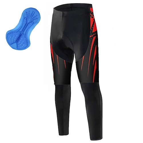 Herren Grafik Fahrradhosen Fahhrad Unterteile Mountainbike MTB Straßenradsport Sport 3D-Polster Schnelltrocknend Feuchtigkeitsableitend Atmungsaktiv Gelb Rot Spandex Bekleidung Fahrradbekleidung Image