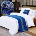 Hotel Bed Runner, Bed Tail Scarf, Bed Flag, High-End Modern and Simple Homestay, Hotel Bed, Tail Pad, European Style Light Luxury Bed Cover, Double-Sided