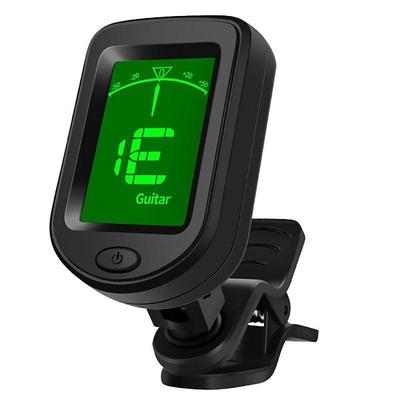 Guitar Tuner Digital Clip-On Tone Tuner for Electric Urikri Bass Violin Universal 360 Degree Rotatable Sensitive Built-in Batter