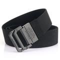 Men's Double-ring Buckle Belt Waist Belt Black Red Alloy Durable Adjustable Plain Outdoor Daily
