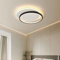 LED Ceiling Light Dimmable Aluminum Acrylic Disc Shade Modern Scandinavian Style Flush Mount Lighting Contemporary Interior Decoration - 40 cm White