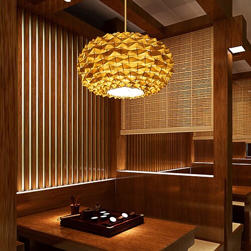 LED-Pendelleuchte, modernes Rattangeflecht, Ananas, 1-flammige Pendelleuchte, 110–240 V Image