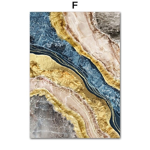 1 Panel abstrakte Drucke/Poster Luxus rosa blau gold Wandkunst modernes Bild Wohnkultur Wandbehang Geschenk gerollte Leinwand ungerahmt, ungedehnt Image