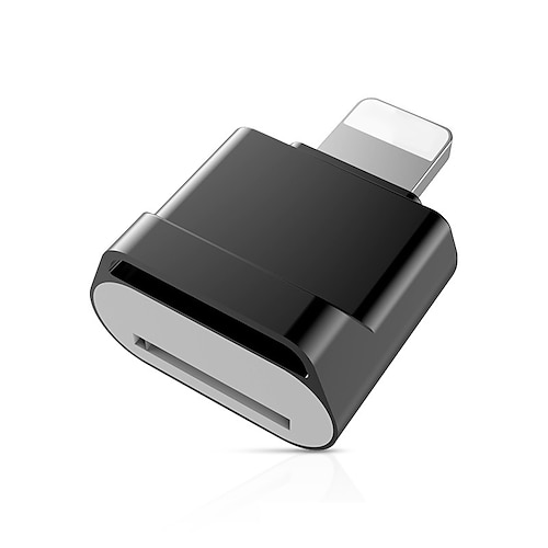 micro sd kartenleser konverter geeignet für iphone ipadotg zu micro sd/tf kartenleser betrachter adapter speicherkartenlesen für iphone 14/13/12/pro/11/x/xr/max/8 unterstützt ios 13 und exfat fett32 Image