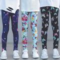 1/2pcs Girls Kids Butterfly Pattern Fashion Leggings Thin Pants Children's Elastic Leggings Printed Long Pants Pantyhose Tights For Summer Spring