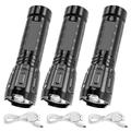 Mini Pocket Torch: Usb Rechargeable Waterproof Tactical Led Flashlight For Camping, Emergency, Outdoor & Home Gadget