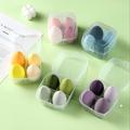 4 Pcs Professional Makeup Sponges Set - Blender For Foundation, Touch Ups, And Makeup - Latex-free - Dry And Wet Use - Box Included - Perfect Cosmetic Accessory