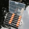 Aa/aaa Battery Storage Box Transparent Bbattery Storage Box Can Hold 24 Aa Batteries Or 24 Aaa Batteries