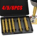 Effortlessly Extract Damaged Screws With This 4/5/6 Piece Drill Bit Set!