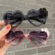 Girls Cute Heart Frame Uv Protection Fashion Glasses For Outdoor Activities, Gift For Children, Kids Accessories